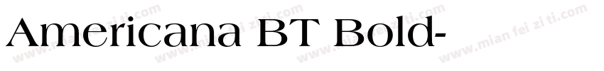 Americana BT Bold字体转换